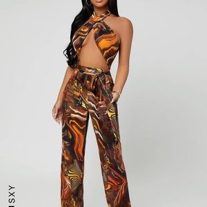 Sexy jumpsuit, open front, not see through. XS